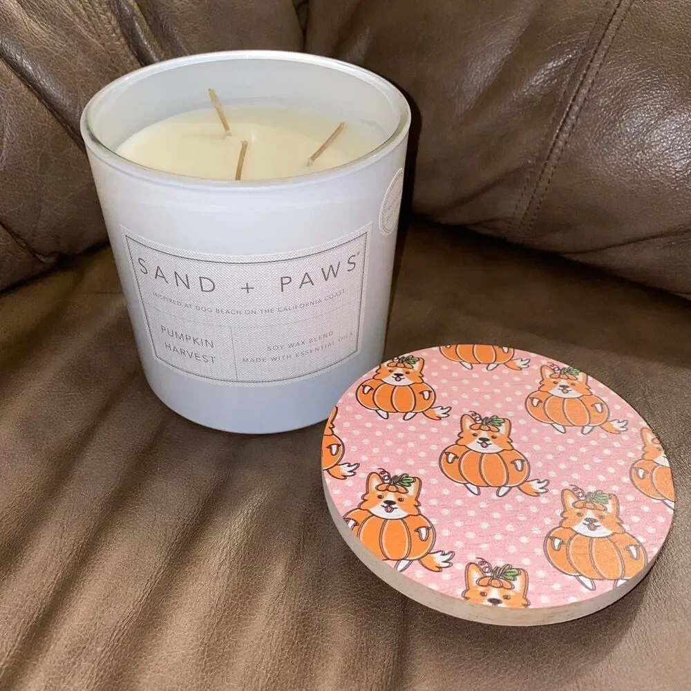25oz Sand + Paws Corgi Candle